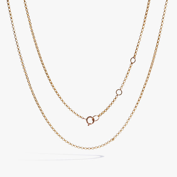 14ct Yellow Gold Classic Long Belcher Chain Necklace